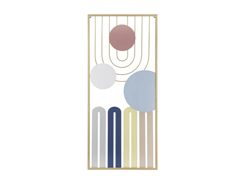 Moderner 3D-Wanddekor aus farbigem Metall Avira