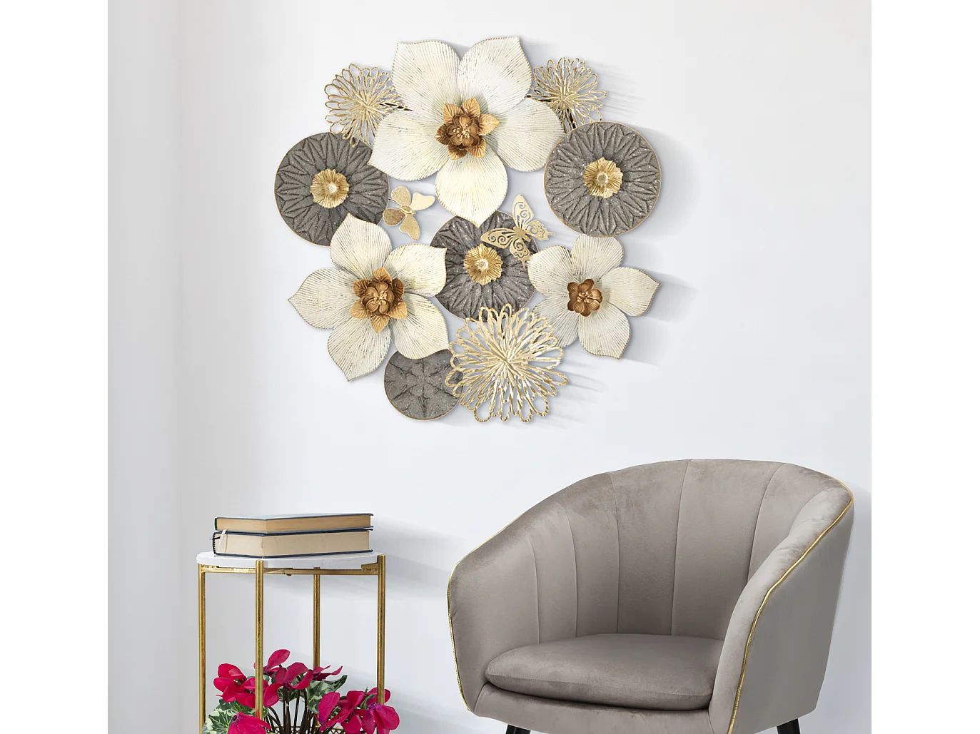 Décoration Murale en Métal "Ridy" 74cm Multicolore