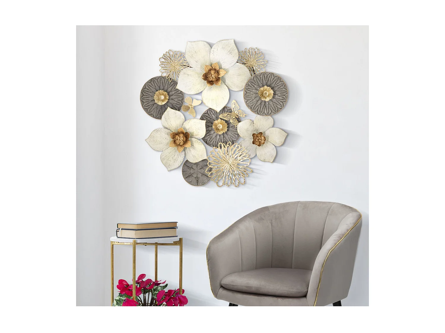 Décoration Murale en Métal "Ridy" 74cm Multicolore