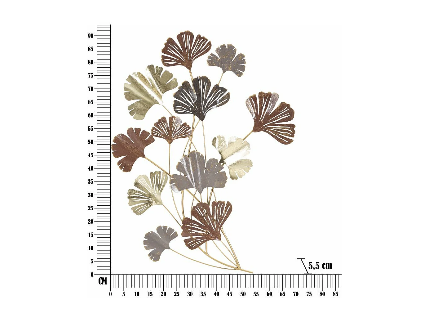 Décoration Murale en Métal "Windy" 92cm Multicolore