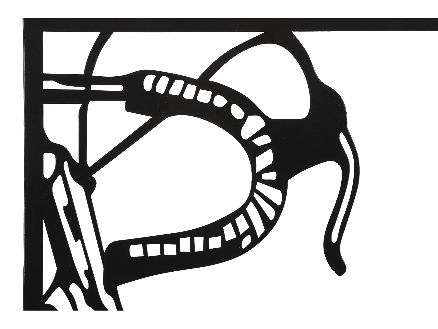 Set di 3 pannelli 3D in metallo nero bicicletta cm 40x1,3x60