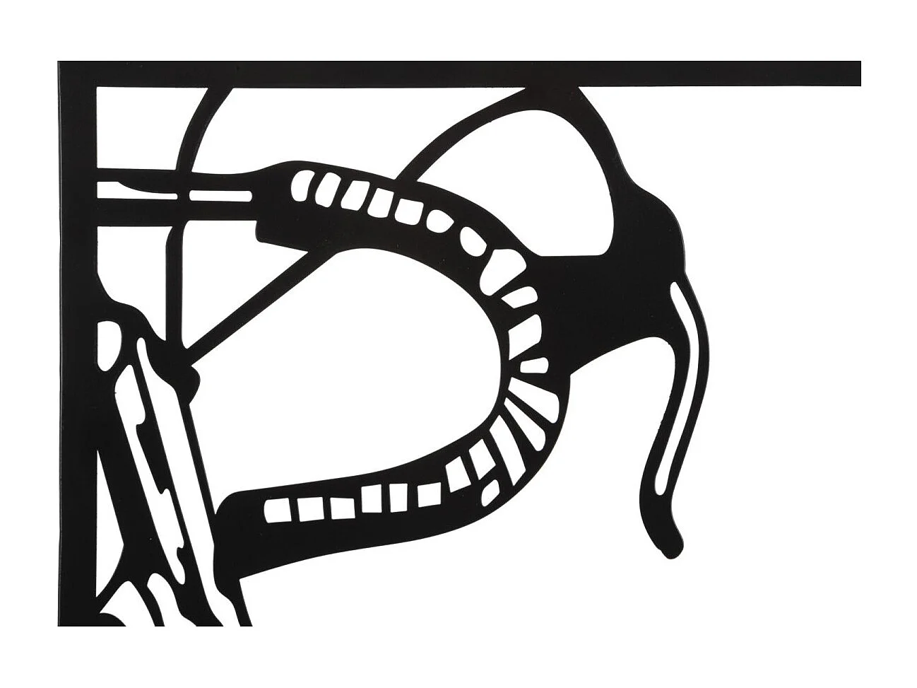 Lot de 3 Décorations Murales Encadrées "Fishes" 60cm Noir