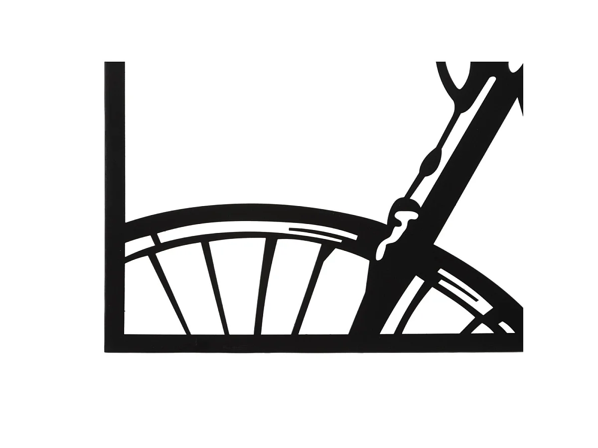 3er-Set 3D-Paneele aus Metall schwarz Fahrrad 40x1,3x60 cm