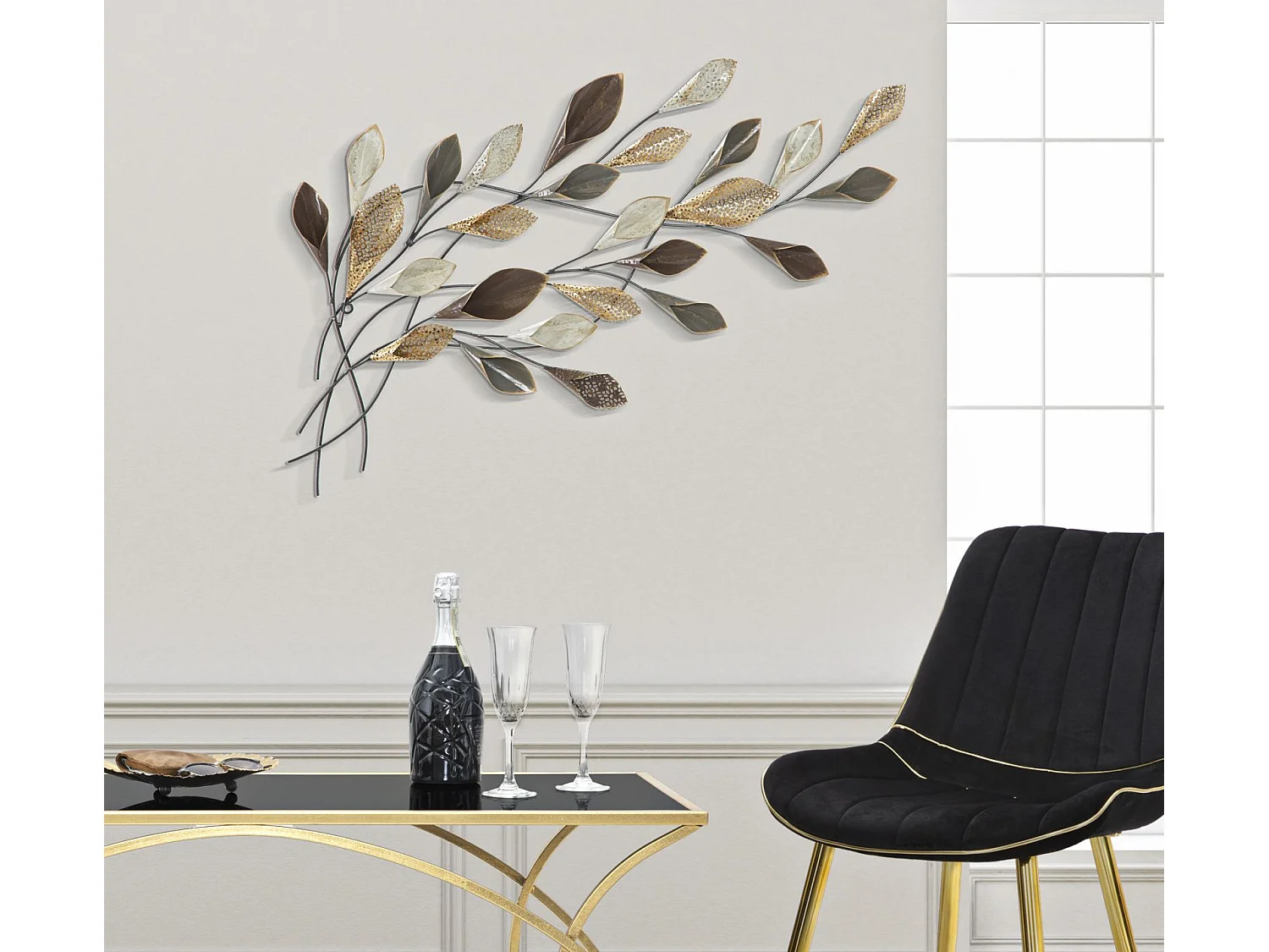 Décoration Murale en Métal "Ramo" 46cm Multicolore