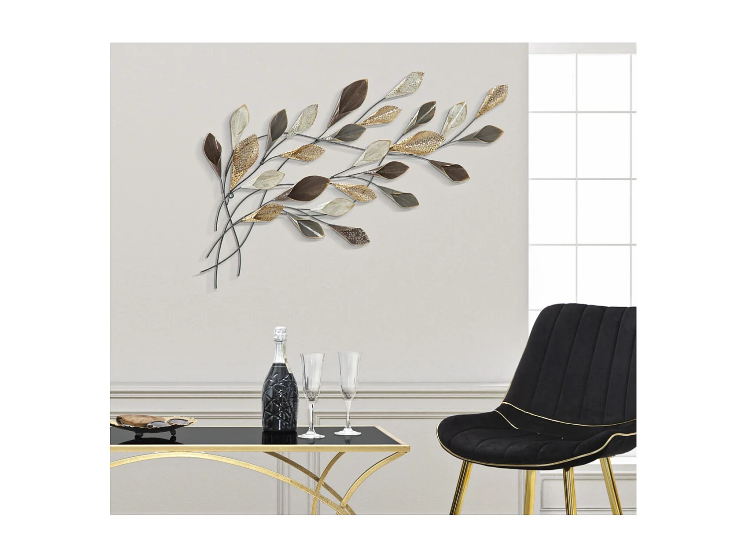 Décoration Murale en Métal "Ramo" 46cm Multicolore