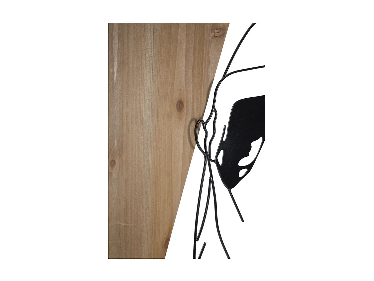 Décoration Murale Encadrée "Strips" 90cm Noir & Naturel