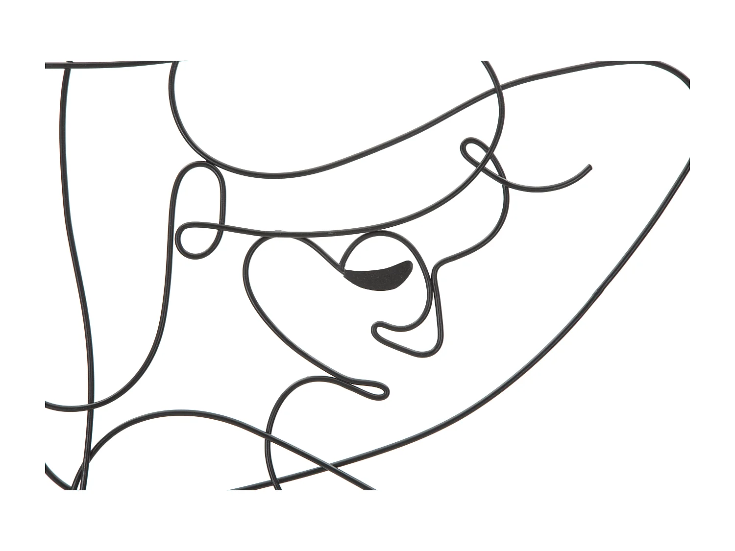 Lot de 2 Décorations Murales en Métal "Body" 100cm Noir