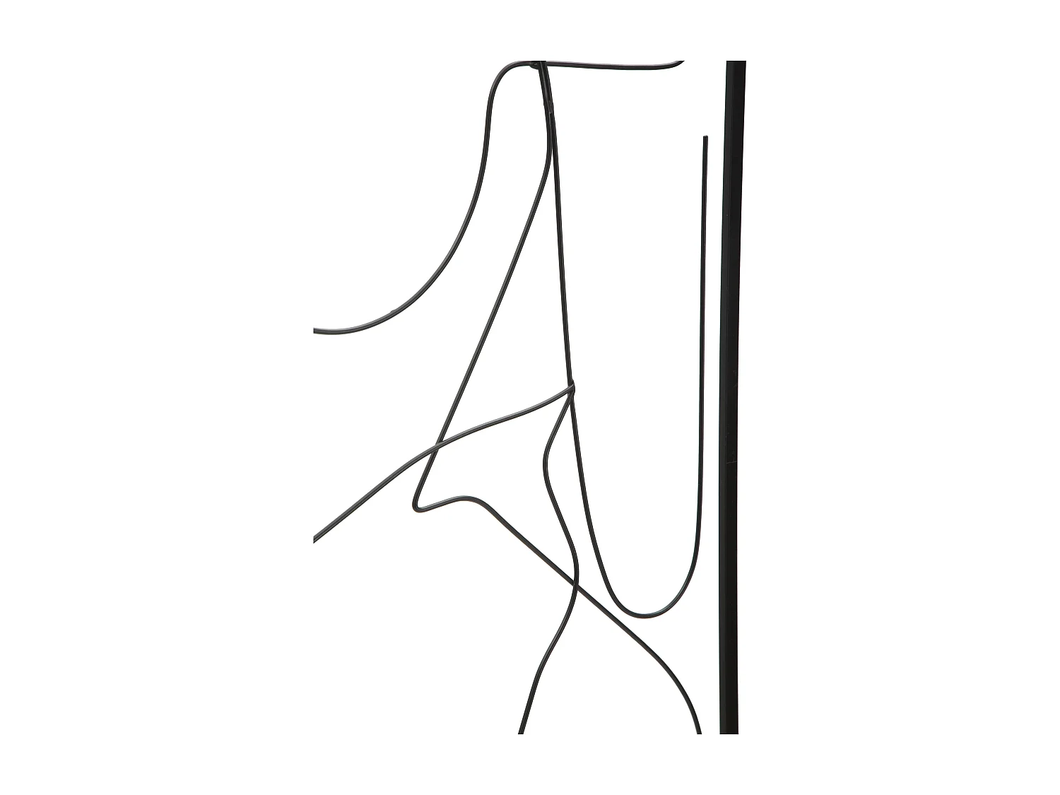 Lot de 2 Décorations Murales en Métal "Body" 100cm Noir