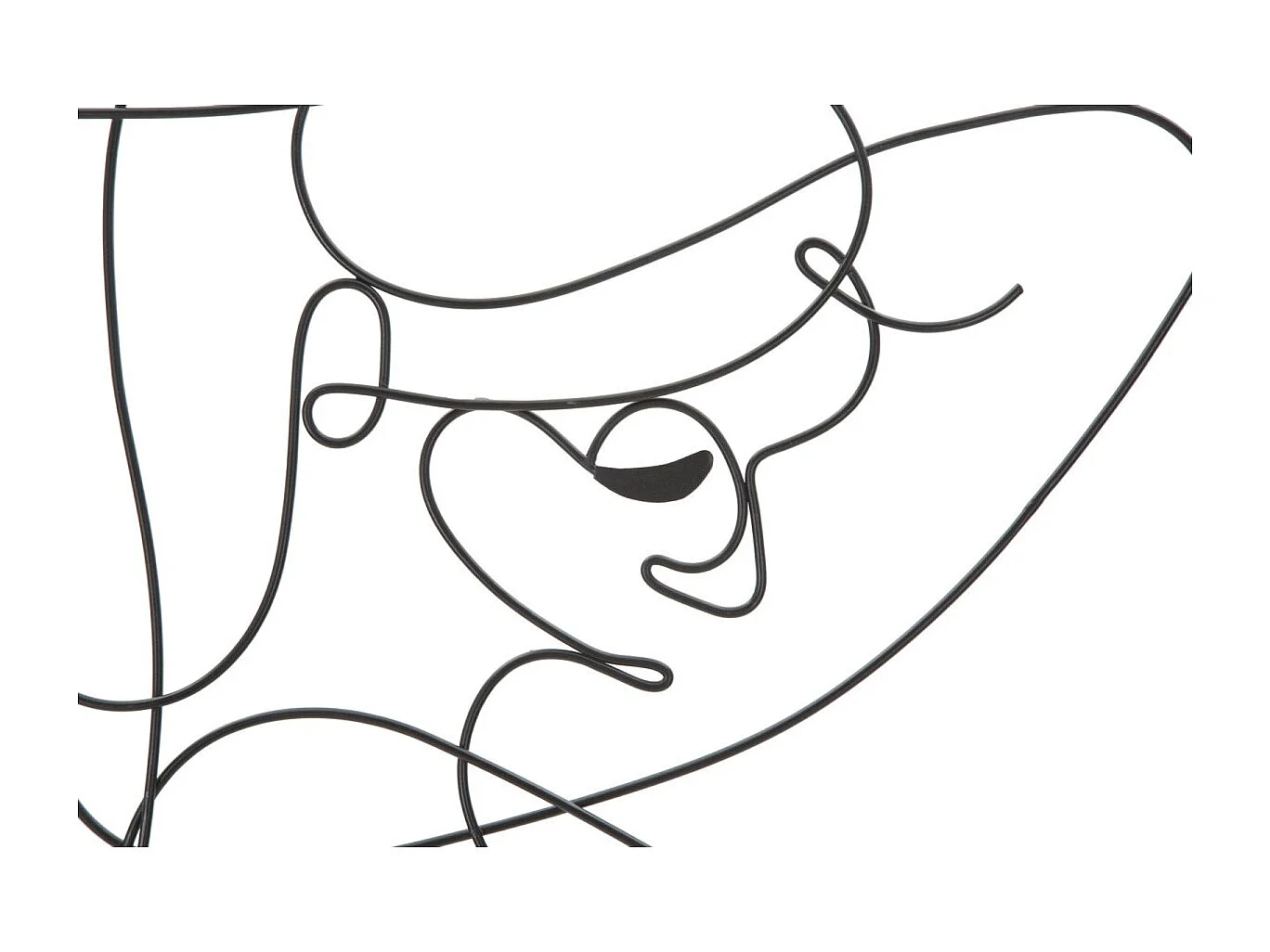 Lot de 2 Décorations Murales en Métal "Body" 100cm Noir