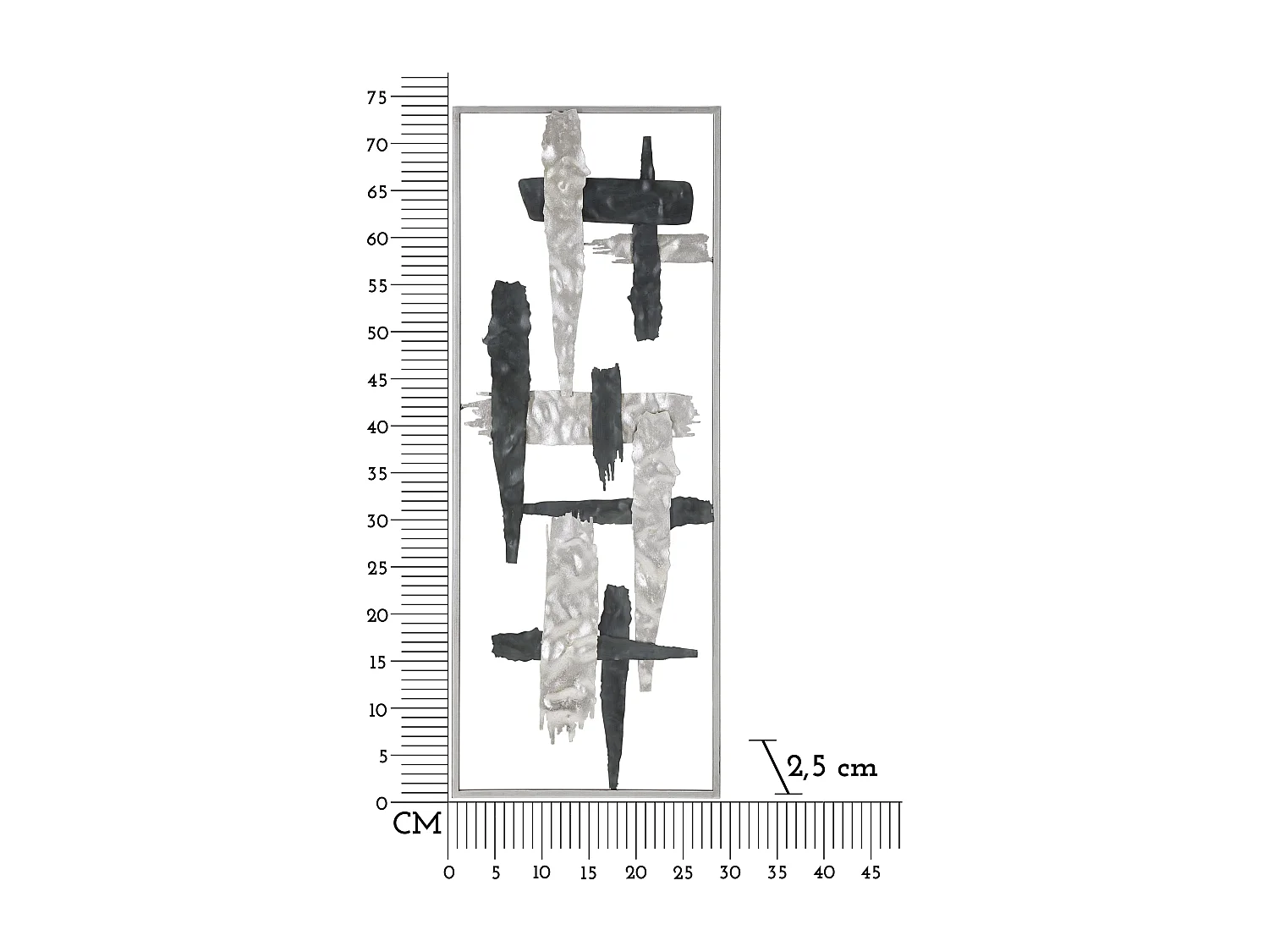 Décoration Murale Encadrée en Métal "New Art" 74cm Multicolore