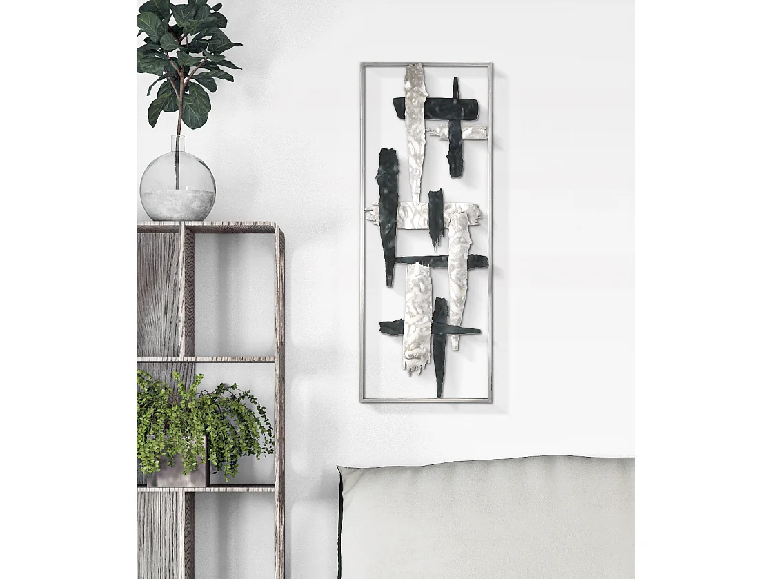 Décoration Murale Encadrée en Métal "New Art" 74cm Multicolore