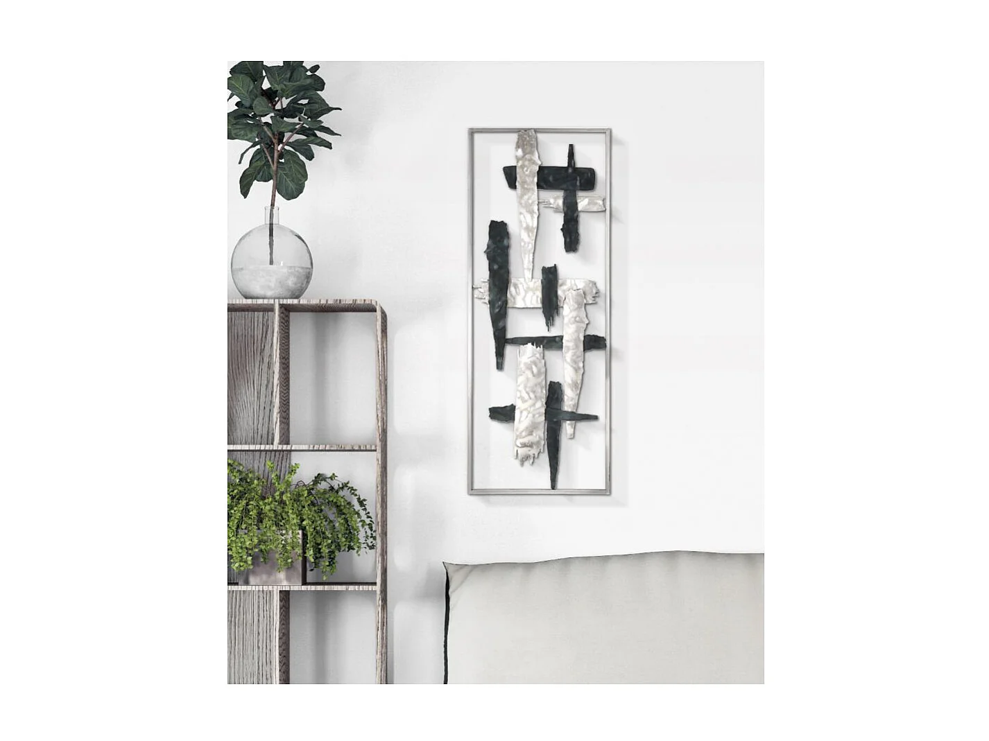 Décoration Murale Encadrée en Métal "New Art" 74cm Multicolore