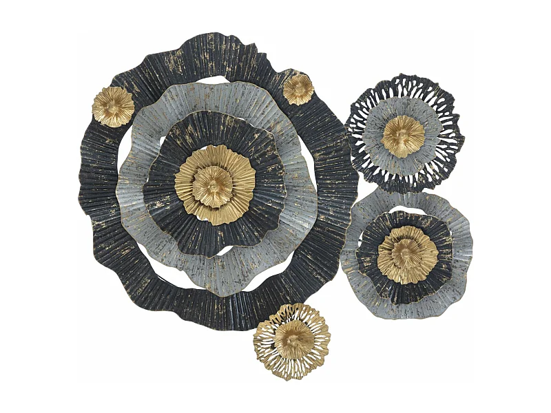 Pannello decorativo 3D in metallo multicolore cm 100x8x80