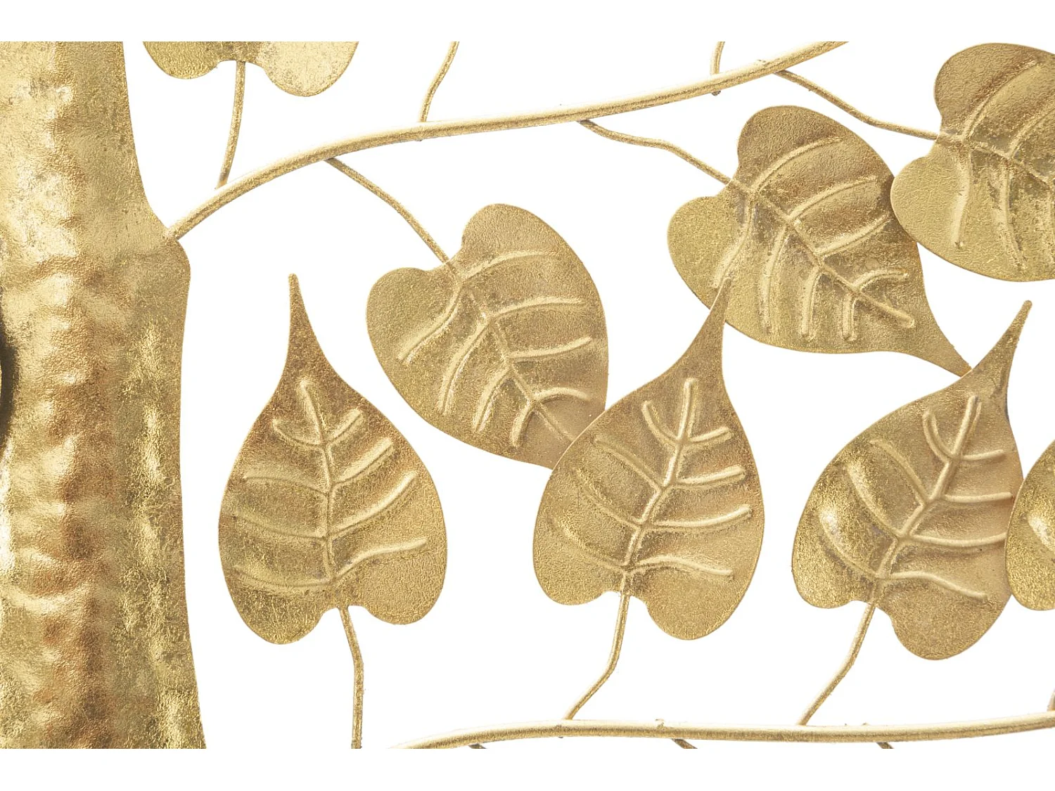 Pannello decorativo 3D in metallo dorato con albero cm 91x2,5x90