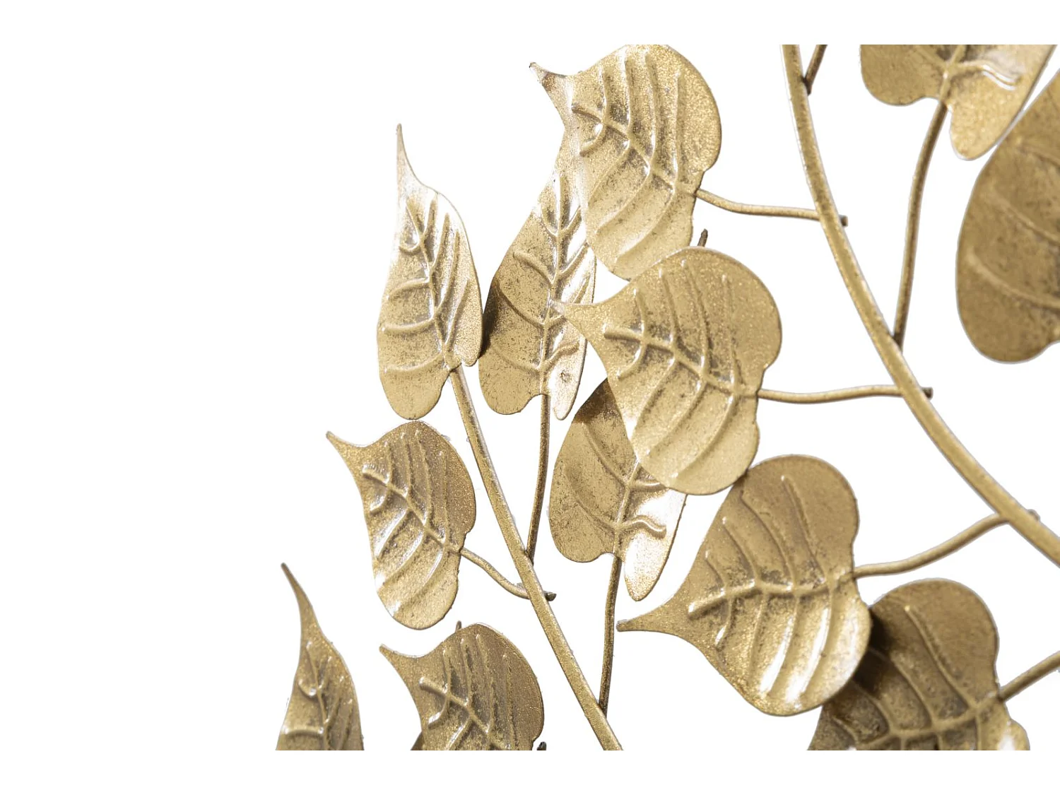 Pannello decorativo 3D in metallo dorato con albero cm 91x2,5x90