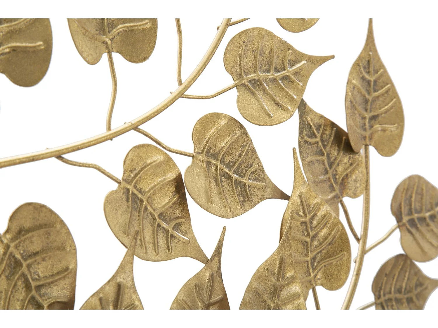 Pannello decorativo 3D in metallo dorato con albero cm 91x2,5x90