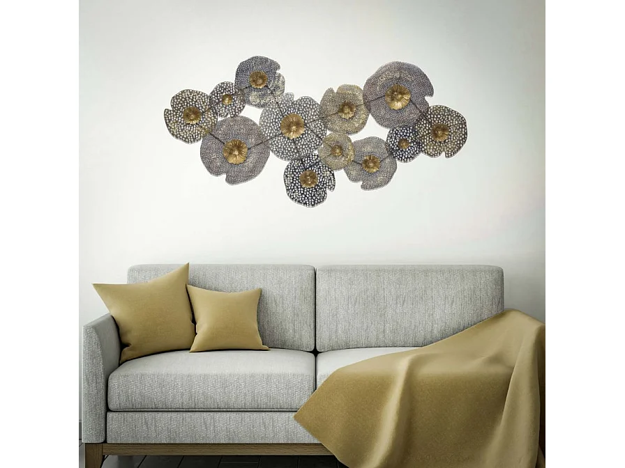 Panneau décoratif 3D en métal multicolore cm 119x7x59,5