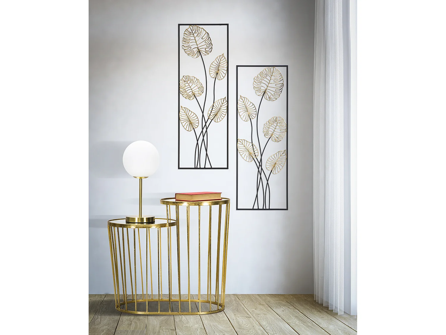 Décoration Murale Encadrée en Métal "Luxy" 90cm Multicolore