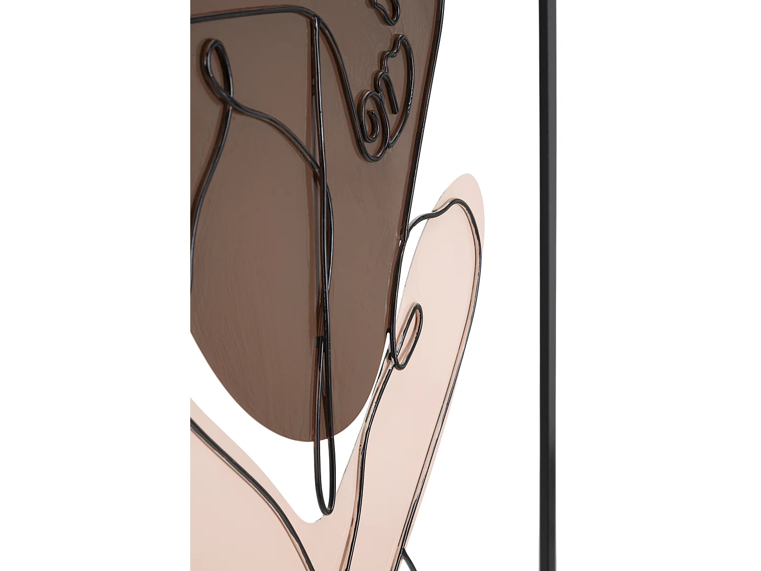 Pannello decorativo 3D in metallo multicolore coppia cm 60x1,3x80