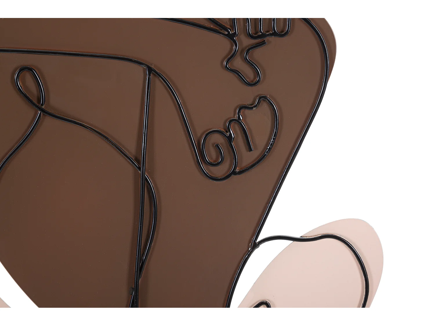 Pannello decorativo 3D in metallo multicolore coppia cm 60x1,3x80