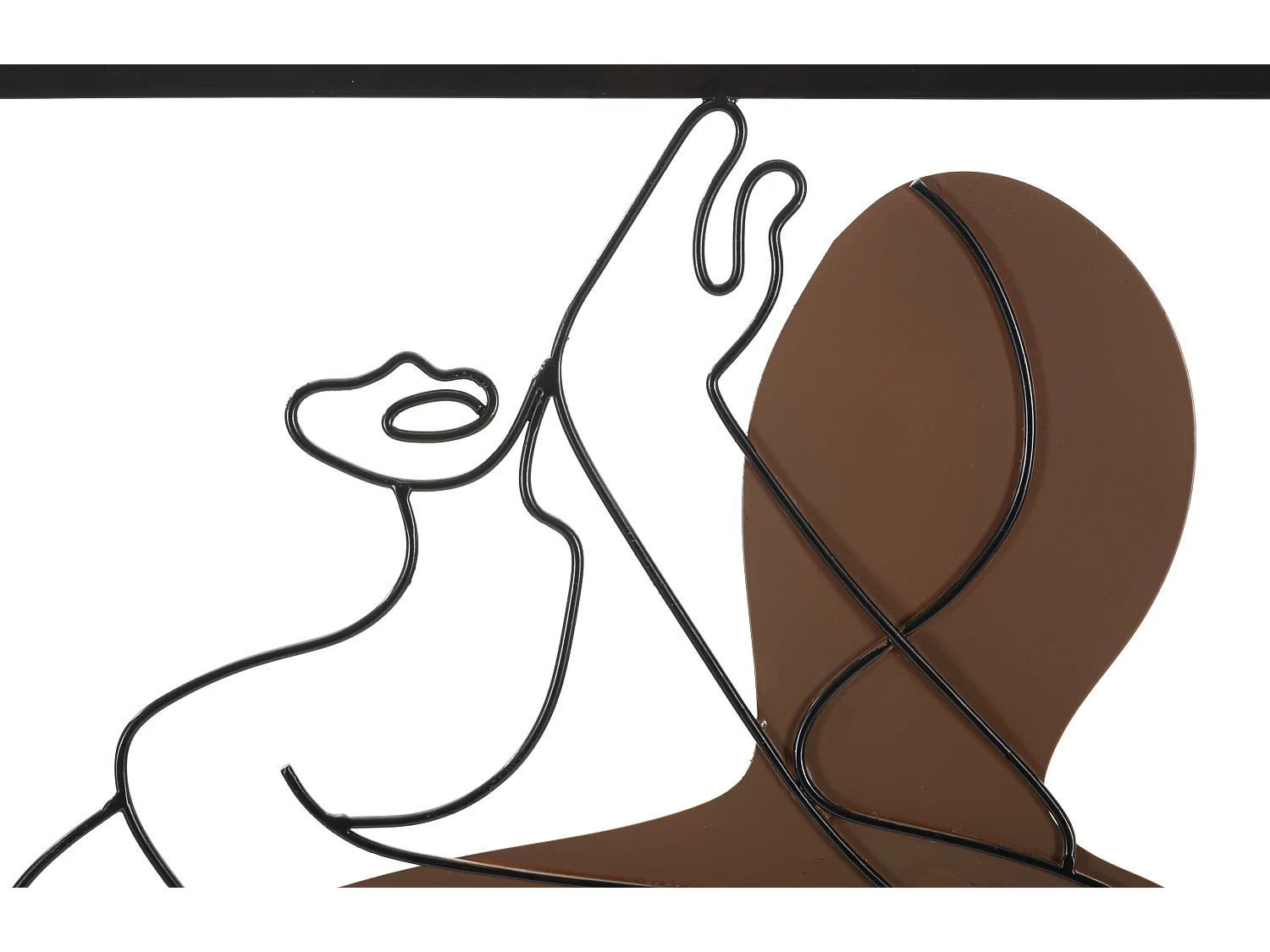 Décoration Murale Encadrée en Métal "Couple" 80cm Multicolore