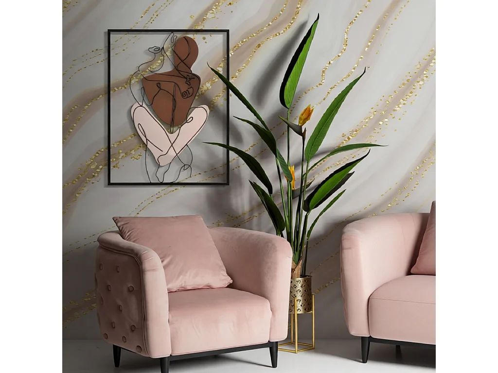3D-Dekopaneel aus Metall mehrfarbig Paar 60x1,3x80 cm