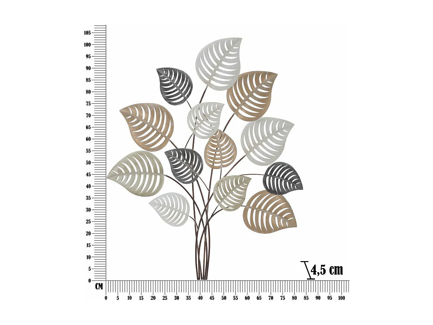 Décoration Murale en Métal "Otip" 81cm Multicolore