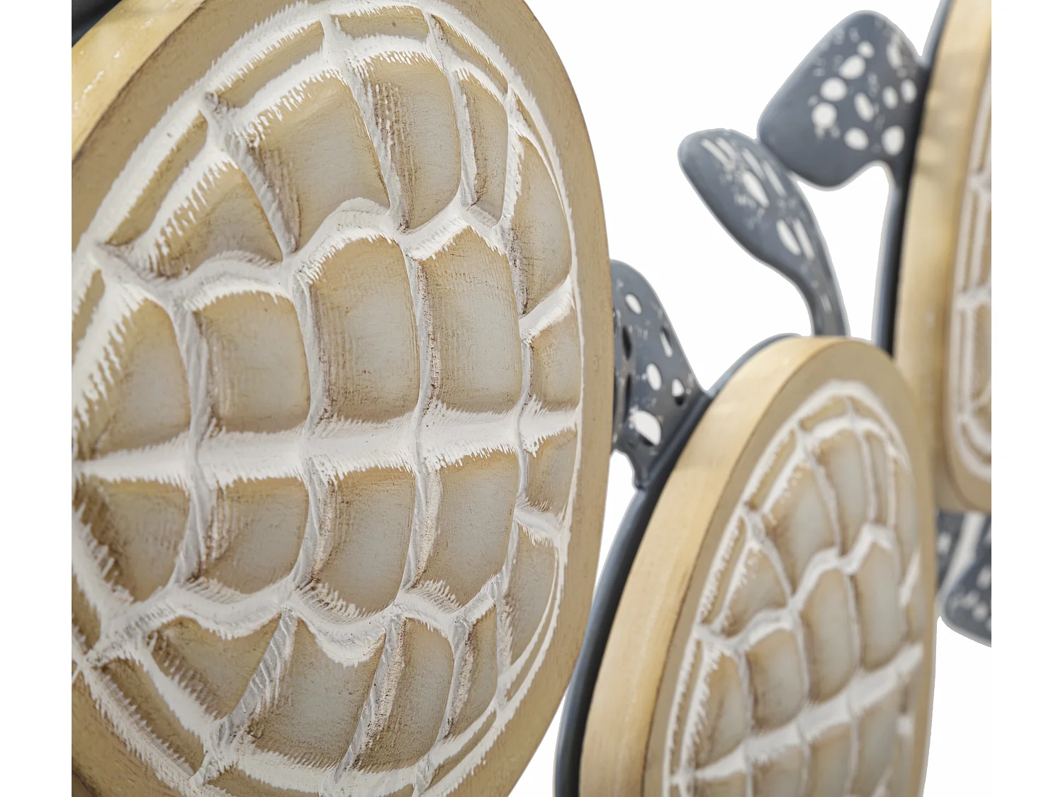 Décoration Murale en Métal "Tartarughe" 111cm Multicolore