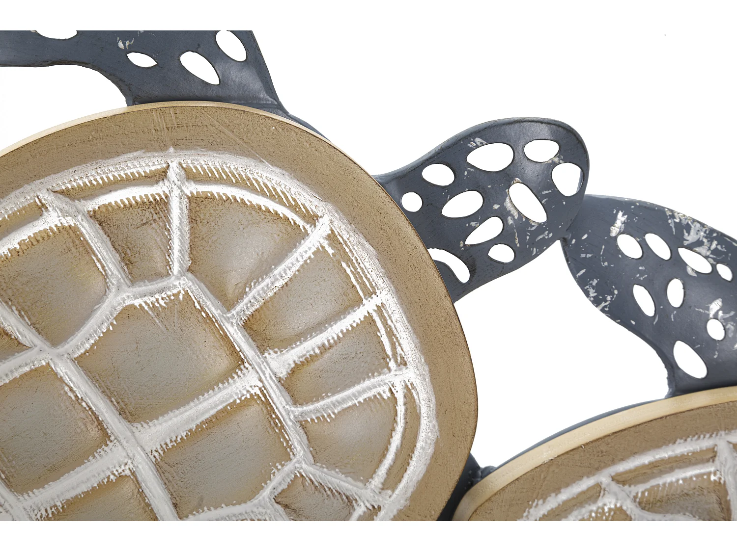 Décoration Murale en Métal "Tartarughe" 111cm Multicolore