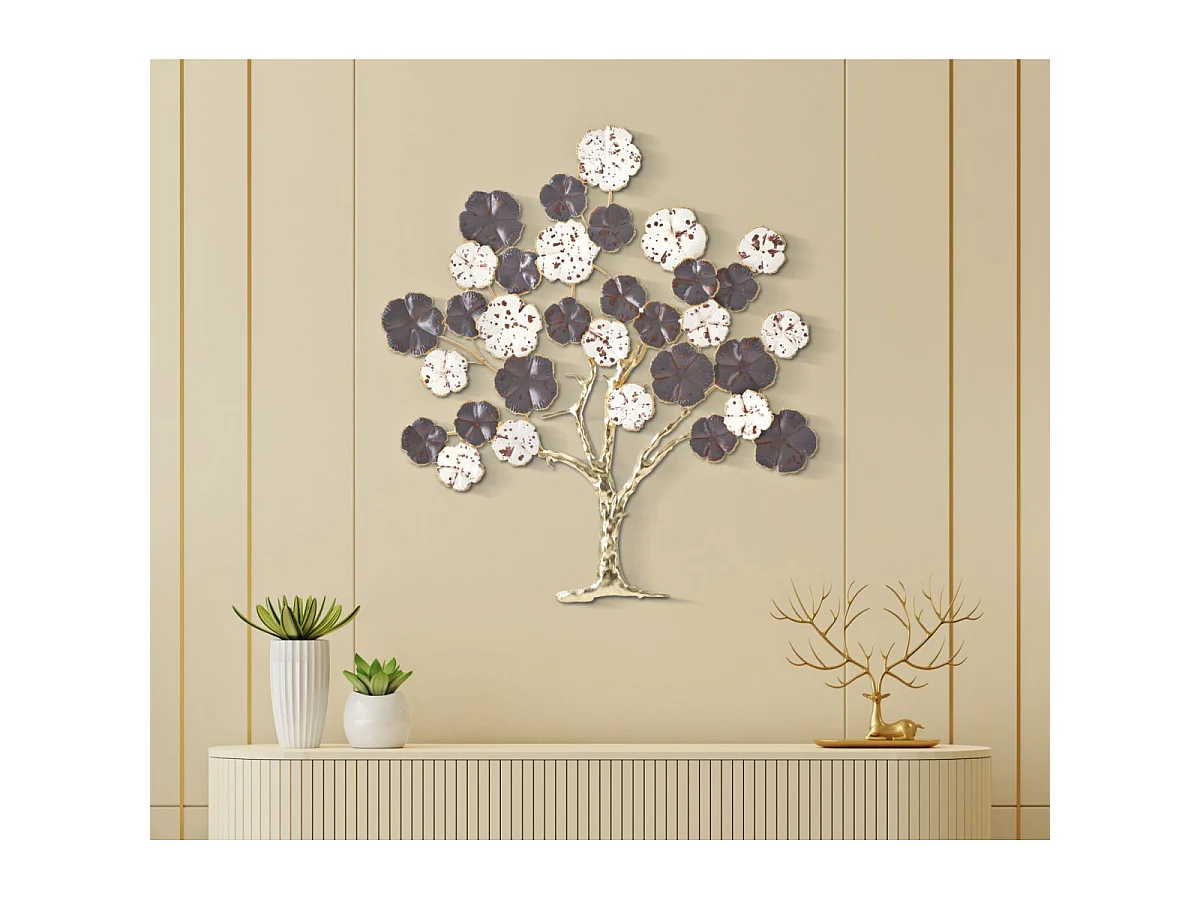 3D-Dekopaneel Baum aus Metall mehrfarbig 73,7x5x80 cm