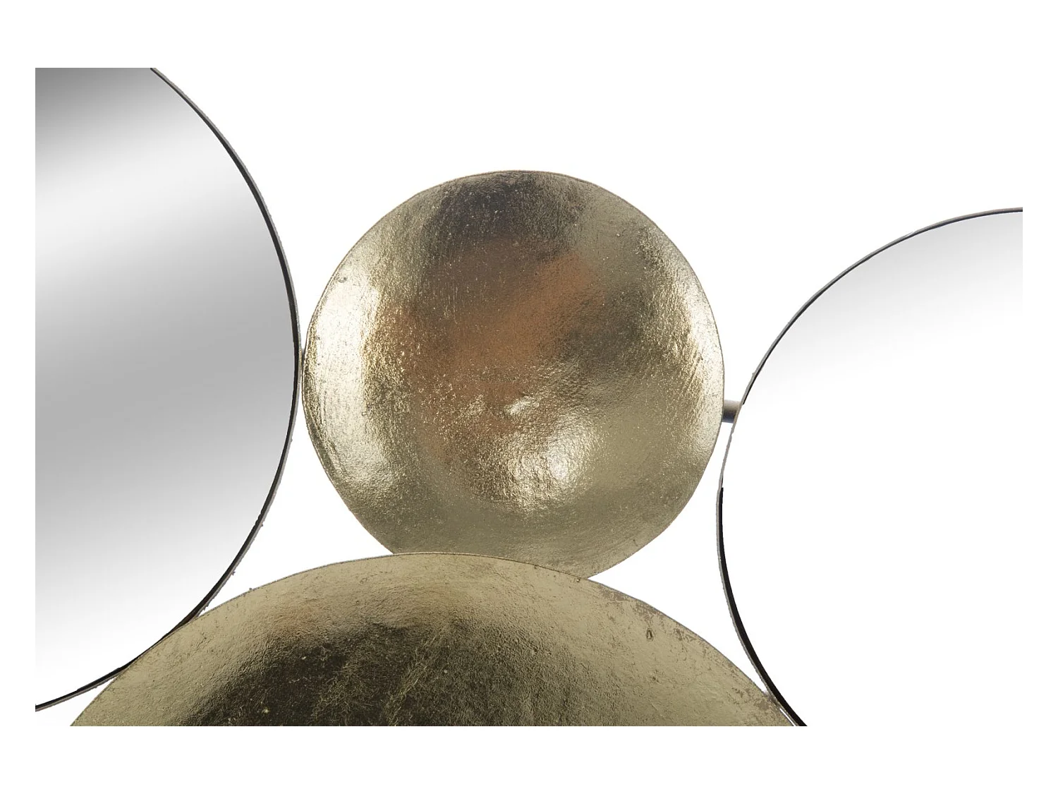 Décoration Murale en Métal "Miroirs" 118cm Or