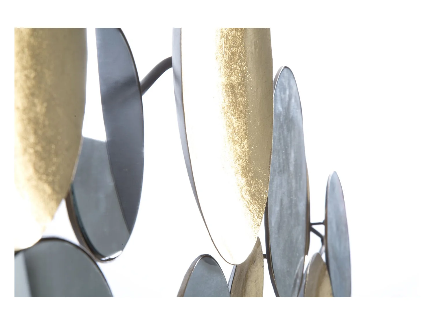 Décoration Murale en Métal "Miroirs" 118cm Or