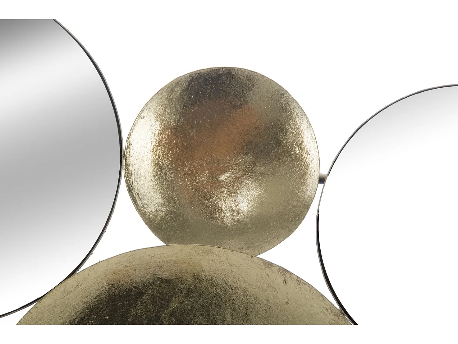 Décoration Murale en Métal "Miroirs" 118cm Or