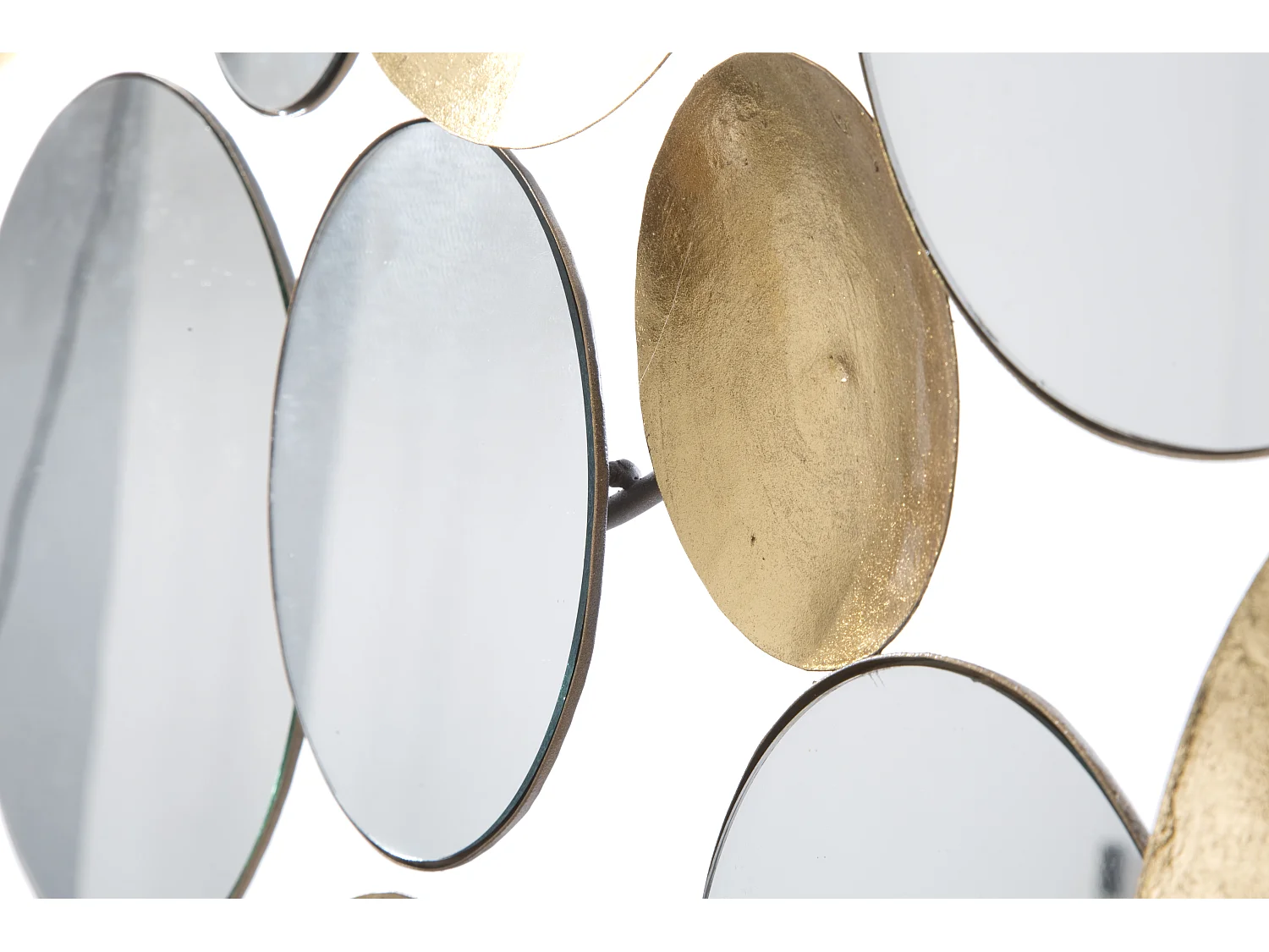 Décoration Murale en Métal "Miroirs" 118cm Or