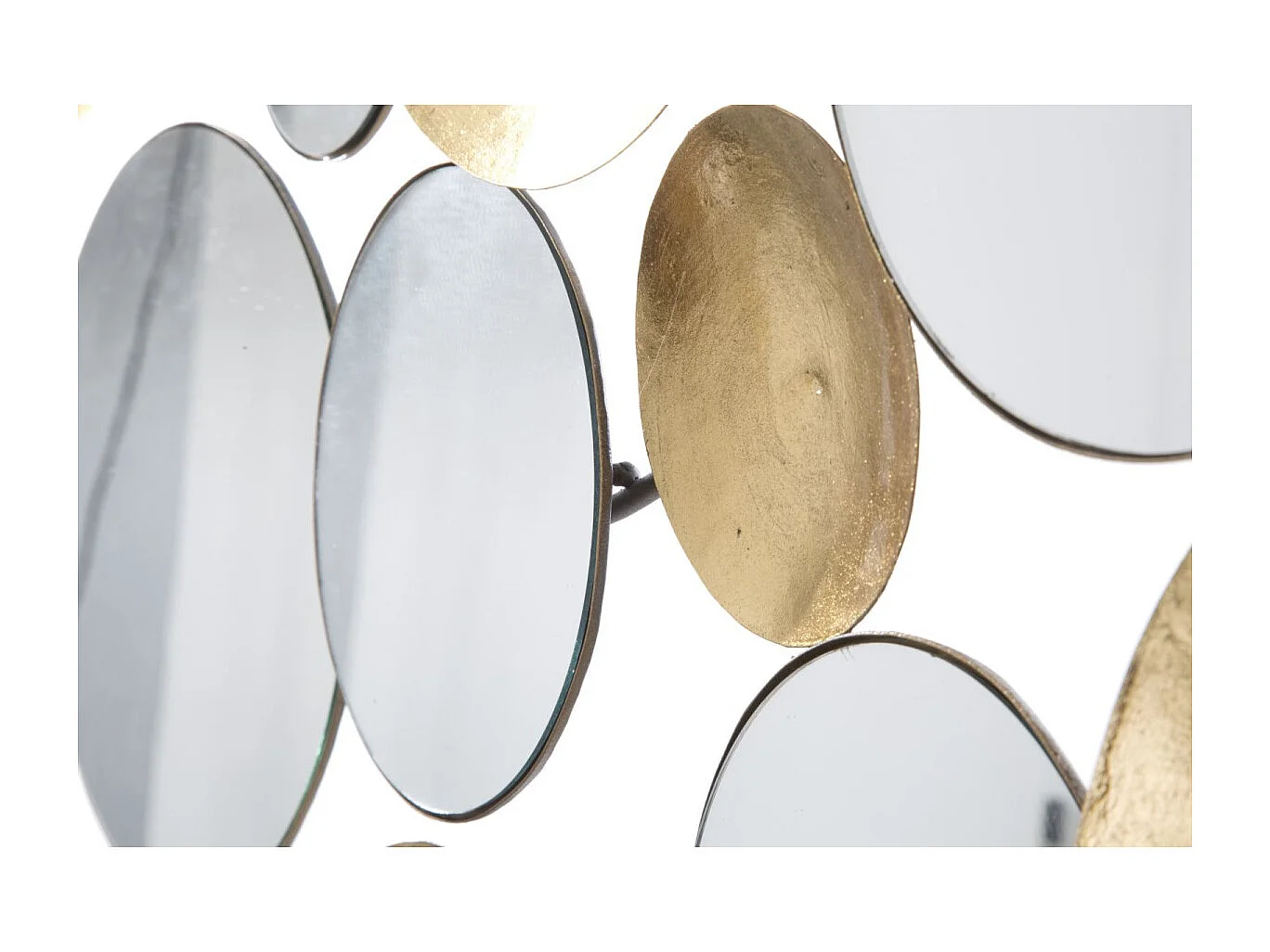 Décoration Murale en Métal "Miroirs" 118cm Or