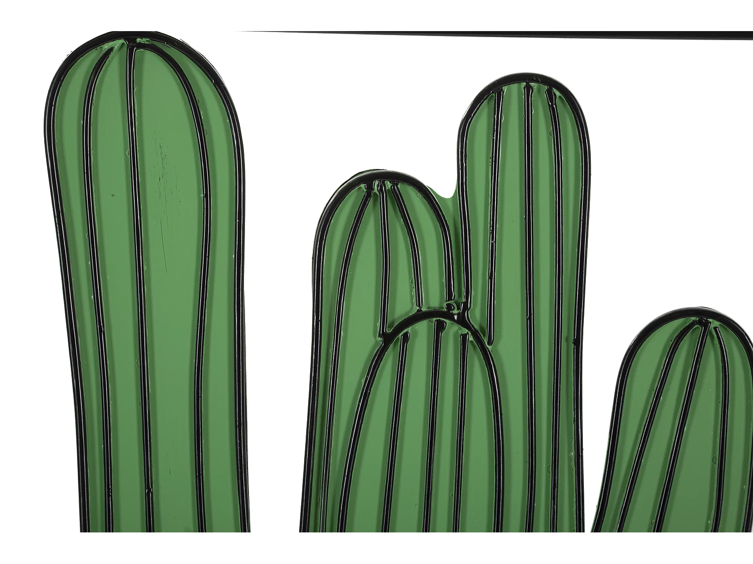 Pannello decorativo 3D in metallo verde cactus cm 60x1,3x33