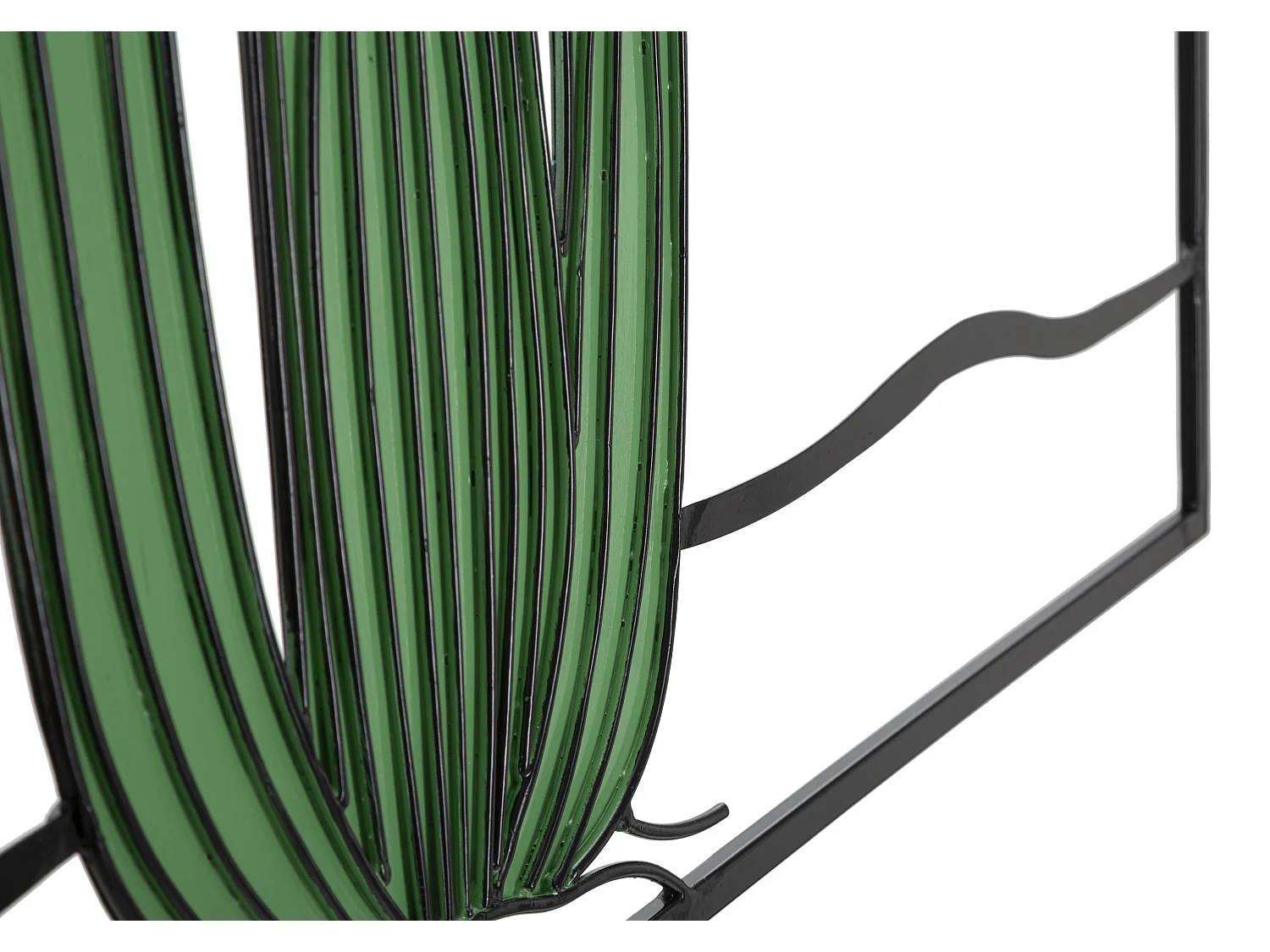 Pannello decorativo 3D in metallo verde cactus cm 60x1,3x33