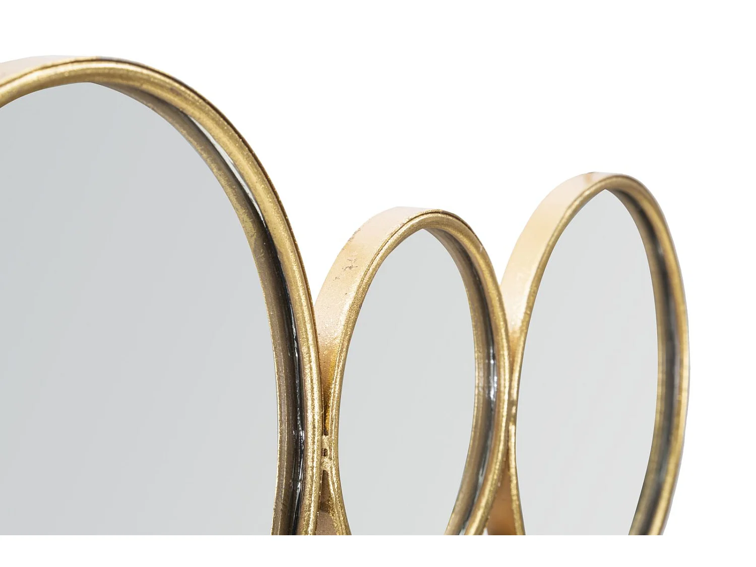 Décoration Murale en Métal "Miroirs Ronds" 100cm Or