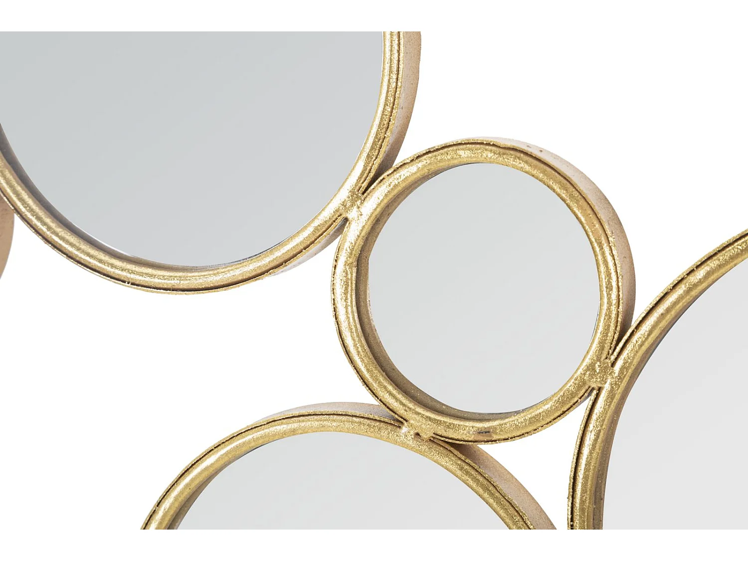 Décoration Murale en Métal "Miroirs Ronds" 100cm Or