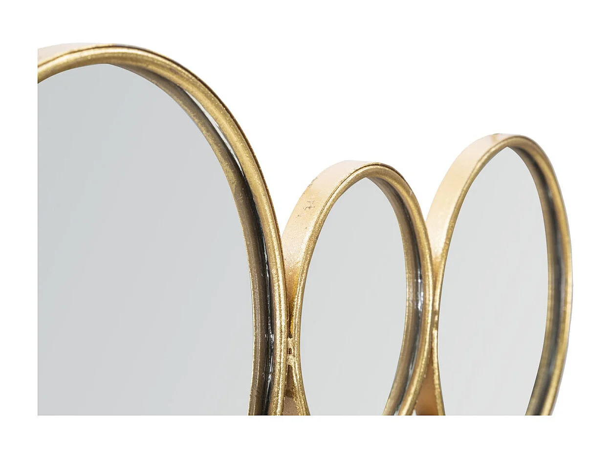Wanddekoration mit goldenen runden Spiegeln Mirrors