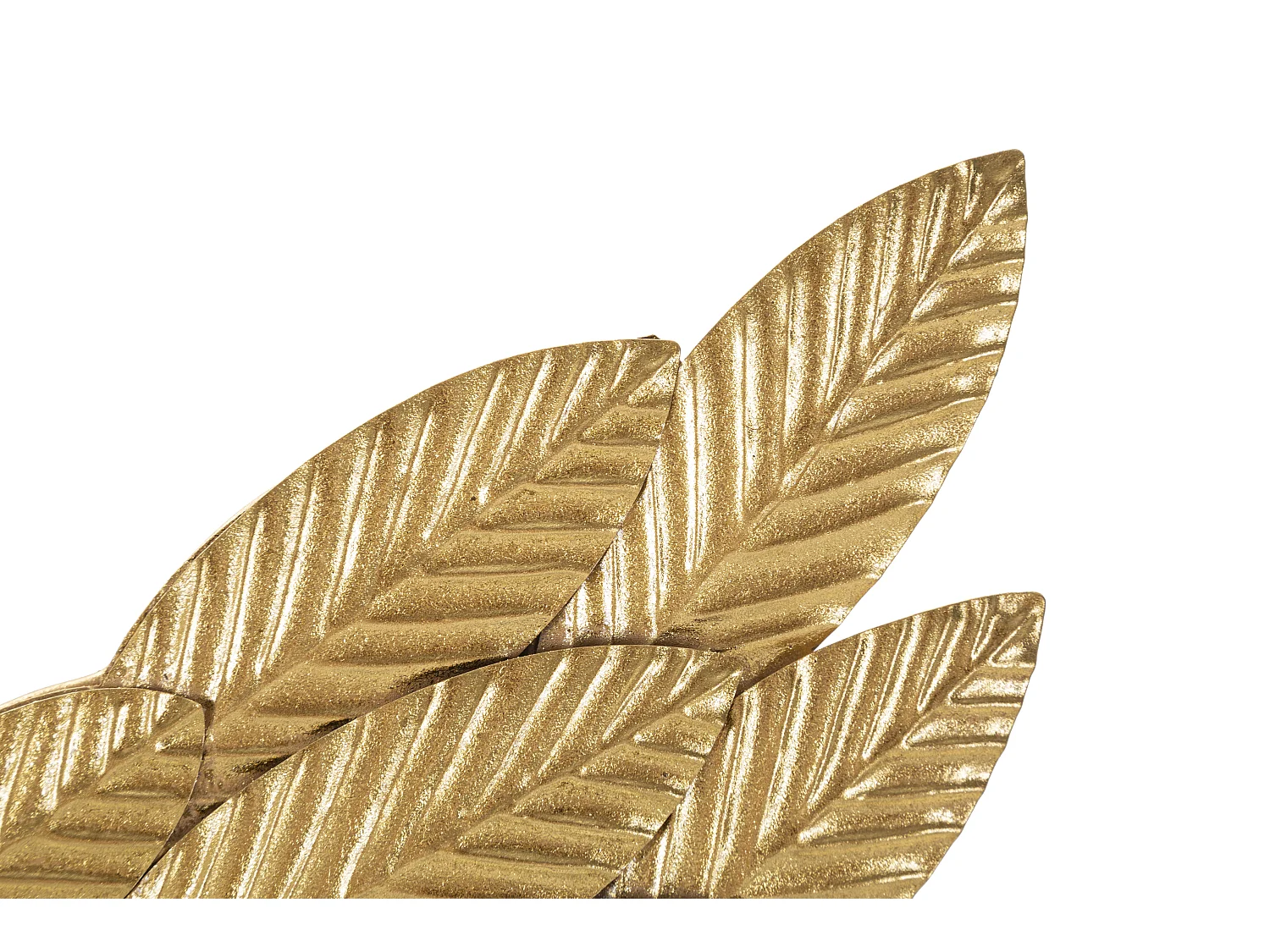 Set 2 di pannelli decorativi ali in metallo dorato cm 37,5x3x100