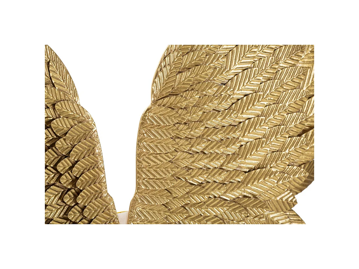 2er-Set Dekopaneele Flügel aus Metall goldfarben 37,5x3x100 cm