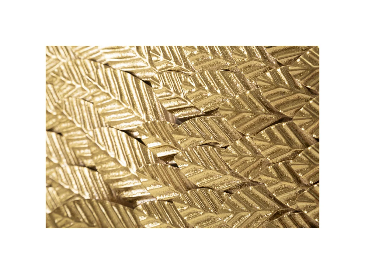 2er-Set Dekopaneele Flügel aus Metall goldfarben 37,5x3x100 cm