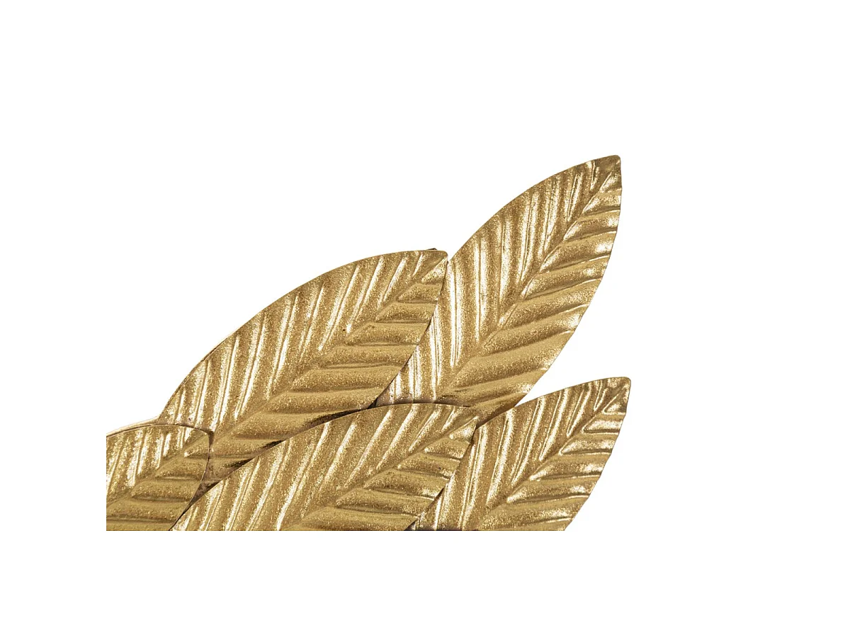 2er-Set Dekopaneele Flügel aus Metall goldfarben 37,5x3x100 cm