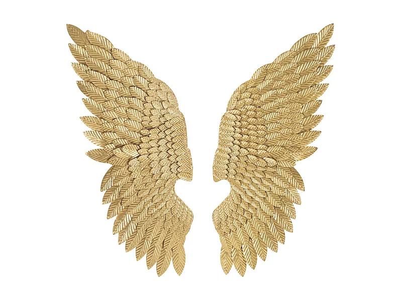 Lot de 2 Décorations Murales en Métal "Beauty" 100cm Or