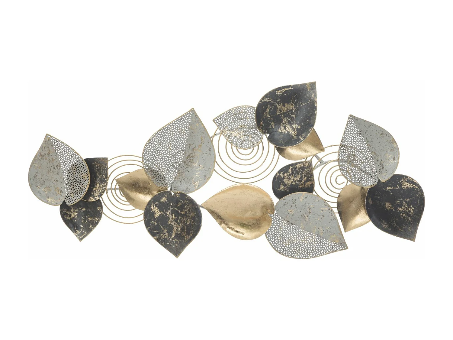 Pannello decorativo 3D in metallo multicolore cm 97x5,5x43