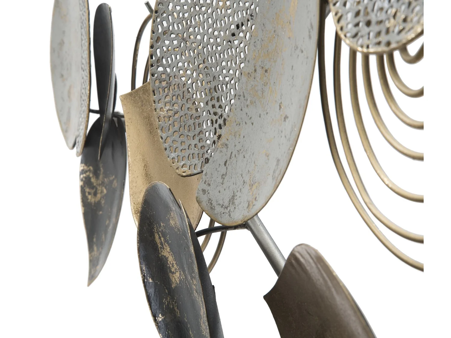 Pannello decorativo 3D in metallo multicolore cm 97x5,5x43