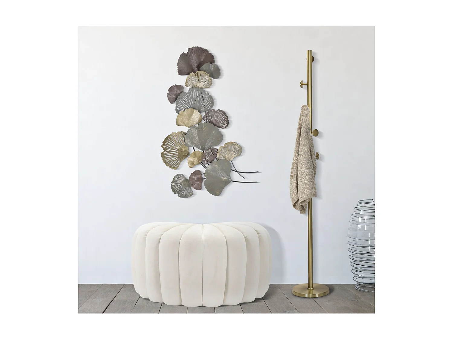 Pannello decorativo 3D in metallo multicolore cm 76x7,6x126