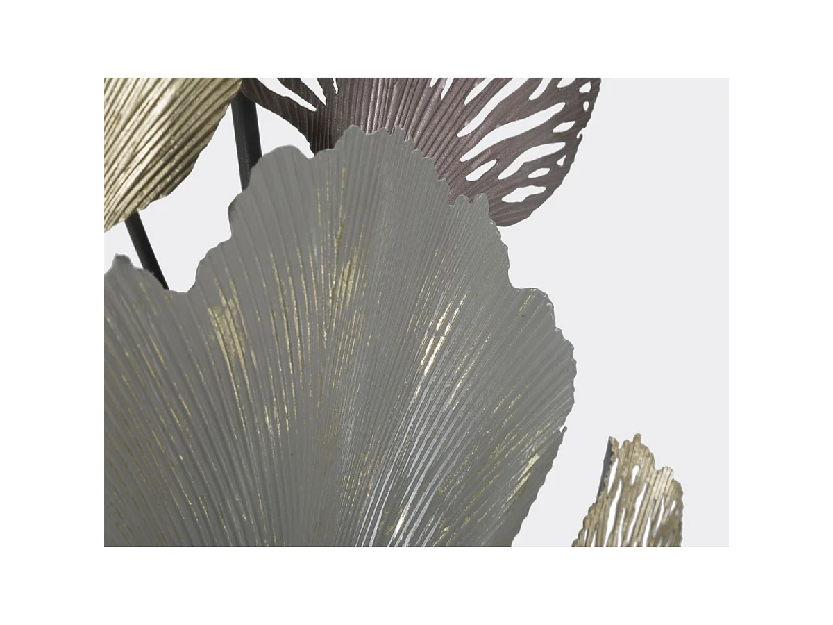 Dekorativt vægpanel fra Diply, 76 x 7,6 x 126 cm – 3D-jernpanel med elegant bladmønster til vægge – Eksotisk dekoration
