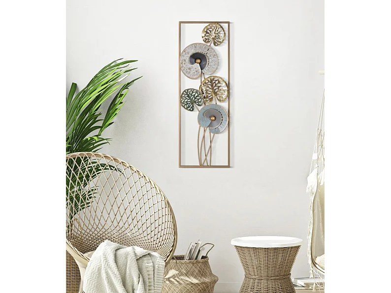 Décoration Murale Encadrée en Métal "Gloth" 90cm Multicolore